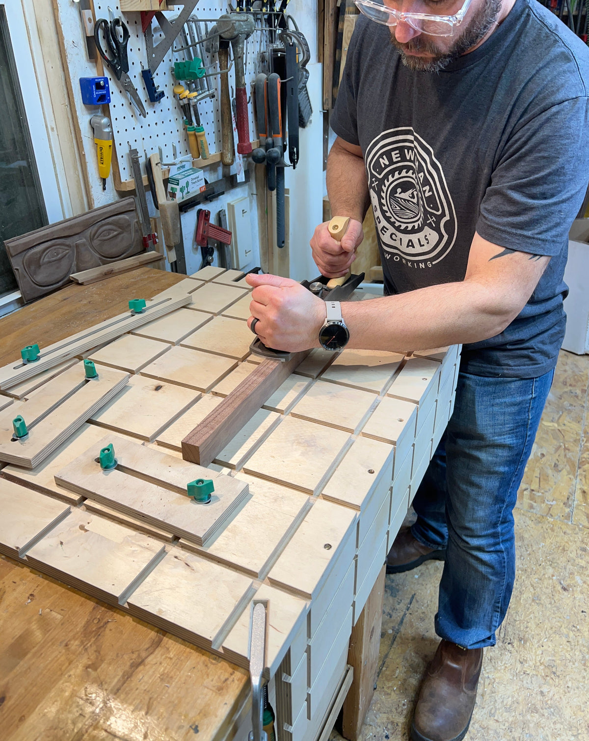 Planing using the included jigs